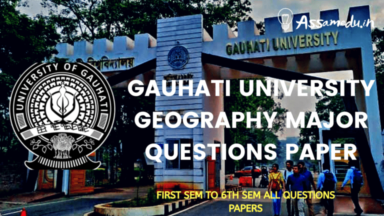 GU geography major questions paper