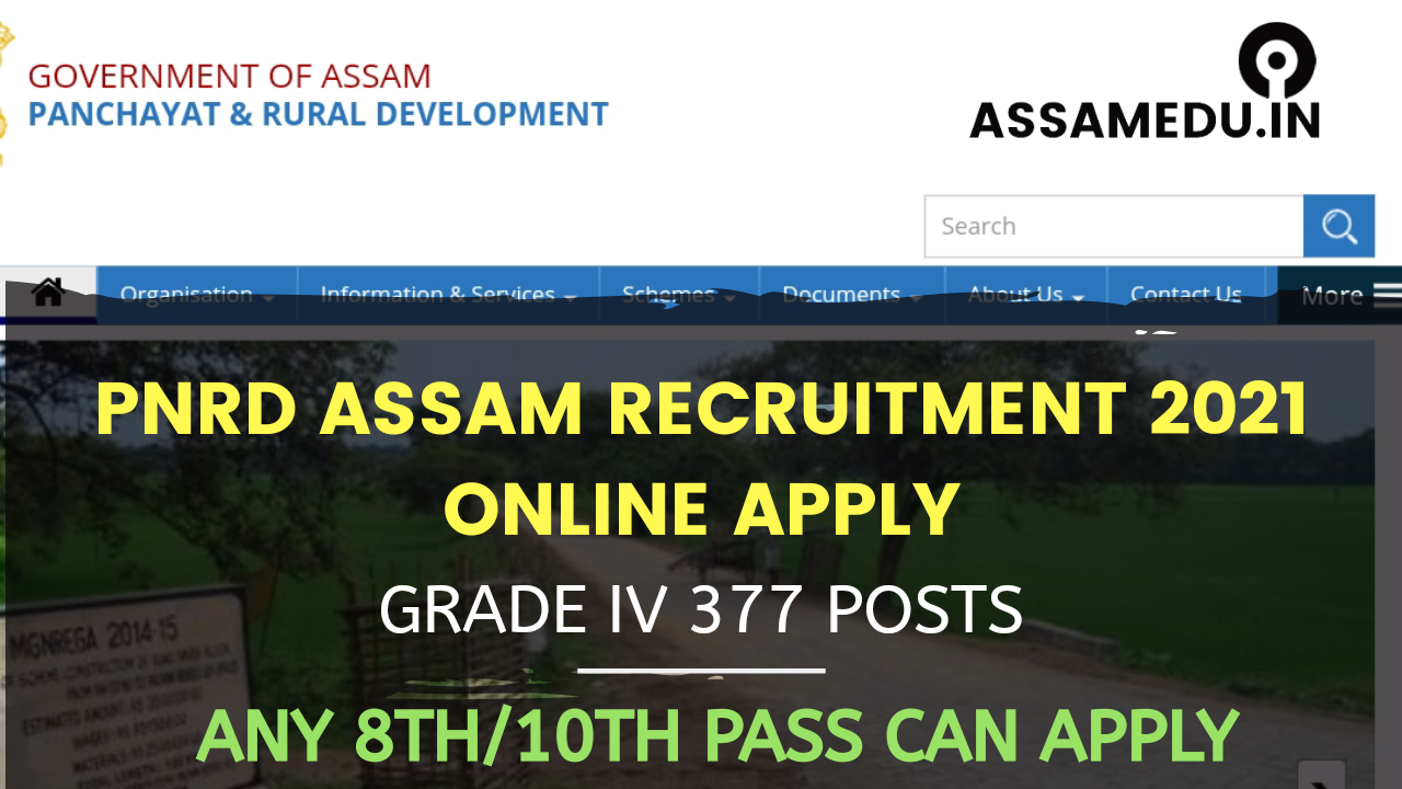PNRD Assam recruitment 2021